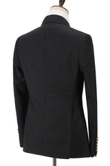 Ballbella made this Black Men Suits Online, Peak Lapel Blazer with Double Breasted with rush order service. Discover the design of this Black Solid Peaked Lapel Single Breasted mens suits cheap for prom, wedding or formal business occasion.