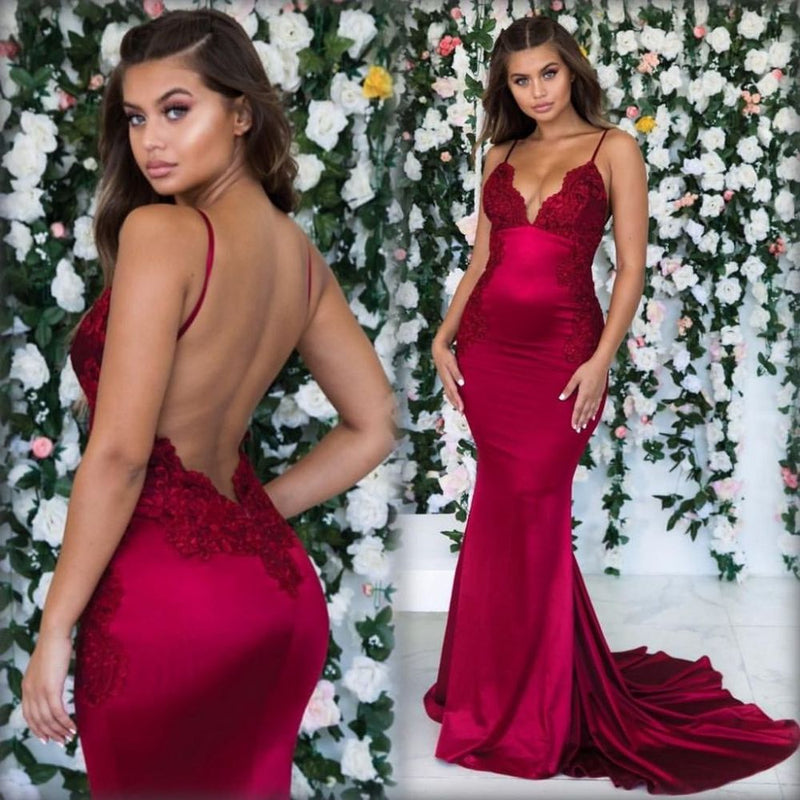 Still not know where to get your Spaghetti-Straps Lace Appliques Evening Gowns online? Ballbella offer you new arrival prom dresses at factory price,  fast delivery worldwide.