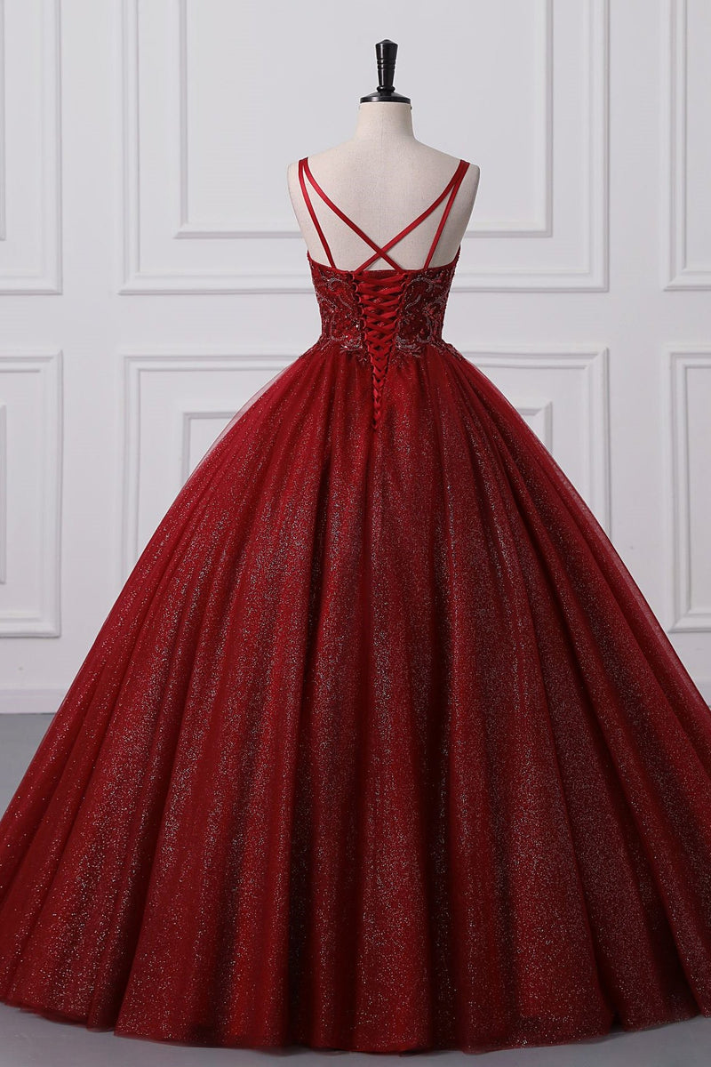 Burgundy Sweetheart Lace-up Criss Cross Straps Ball Gown Evening Dress Burgundy Sweetheart Lace-up Criss Cross Straps Ball Gown Evening Dress