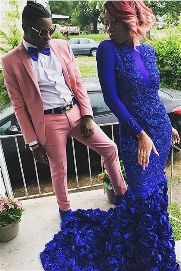 Candy Pink Notched Lapel Mens Suits for Prom Online-Ballbella