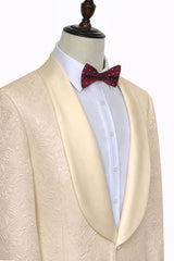 Ballbella has various Custom design mens suits for prom, wedding or business. Shop this Champagne Jacquard Wedding Tuxedos for Groom, Silk Shawl Lapel Marriage Suits with free shipping and rush delivery. Special offers are offered to this Champagne Single Breasted Shawl Lapel Two-piece mens suits.