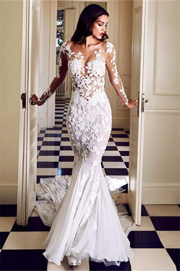 Charming Fishtail Wedding Evening Long Dress