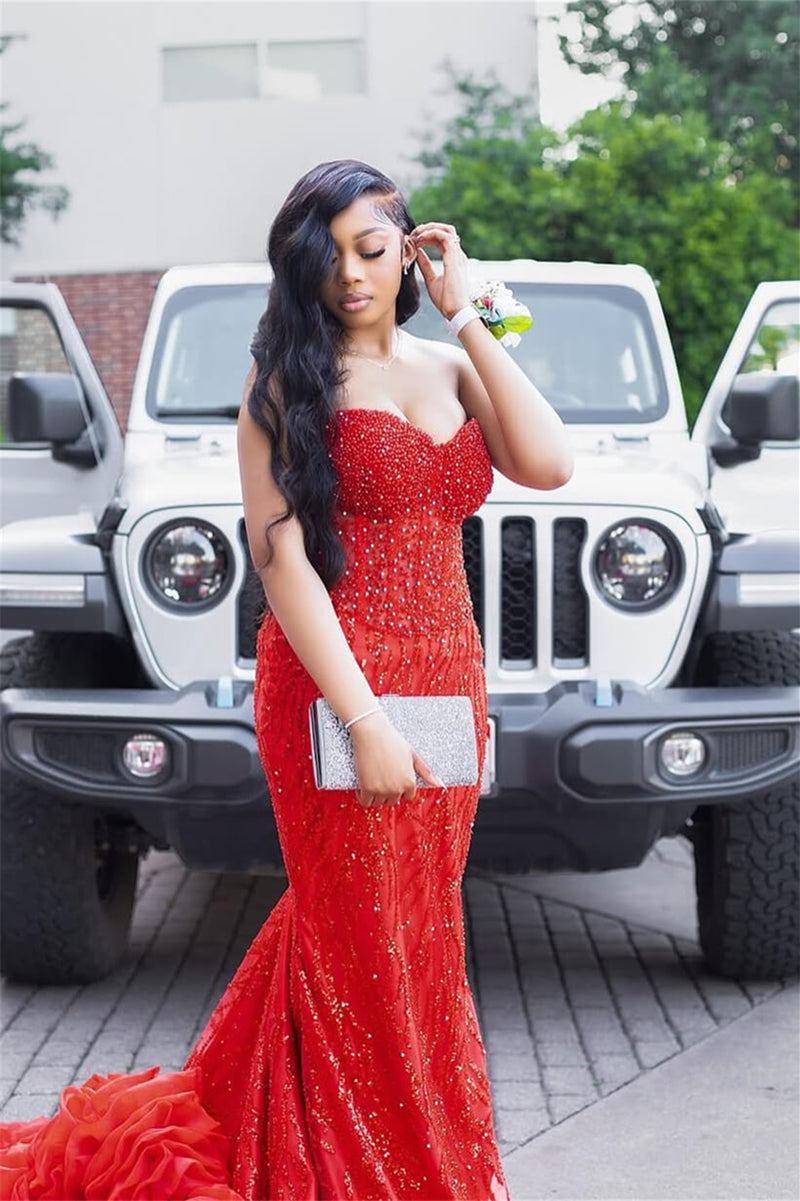 red column dress Salome Midi Dress