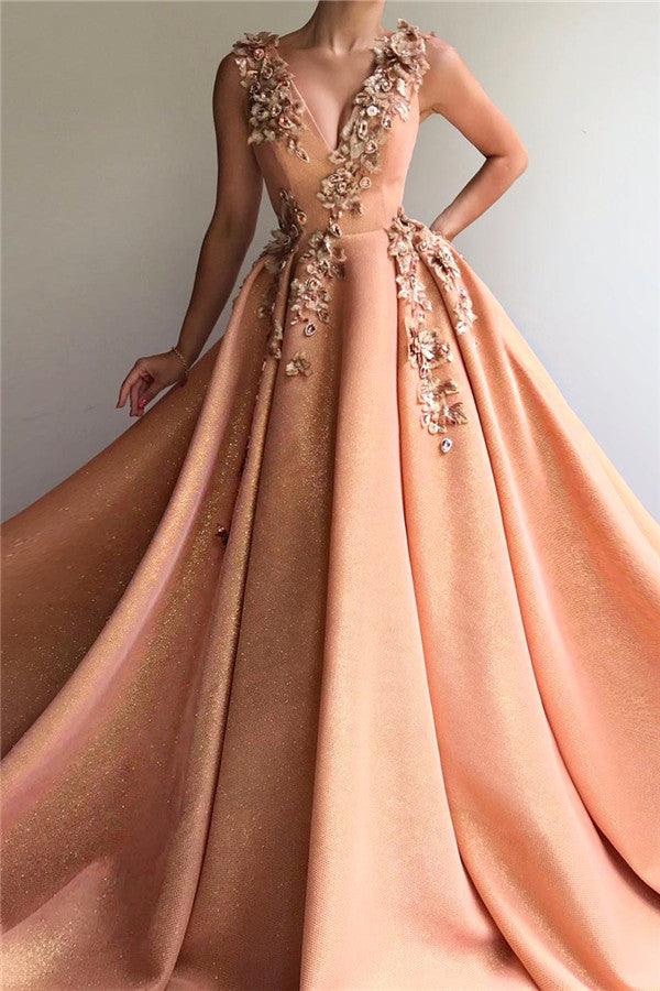 Ballbella has variety of  Charming Sequins V-neck Sleeveless Prom Party Gowns,  you can find the affordable sparkle champagne long prom dresses here, and we promise you the very best quality.