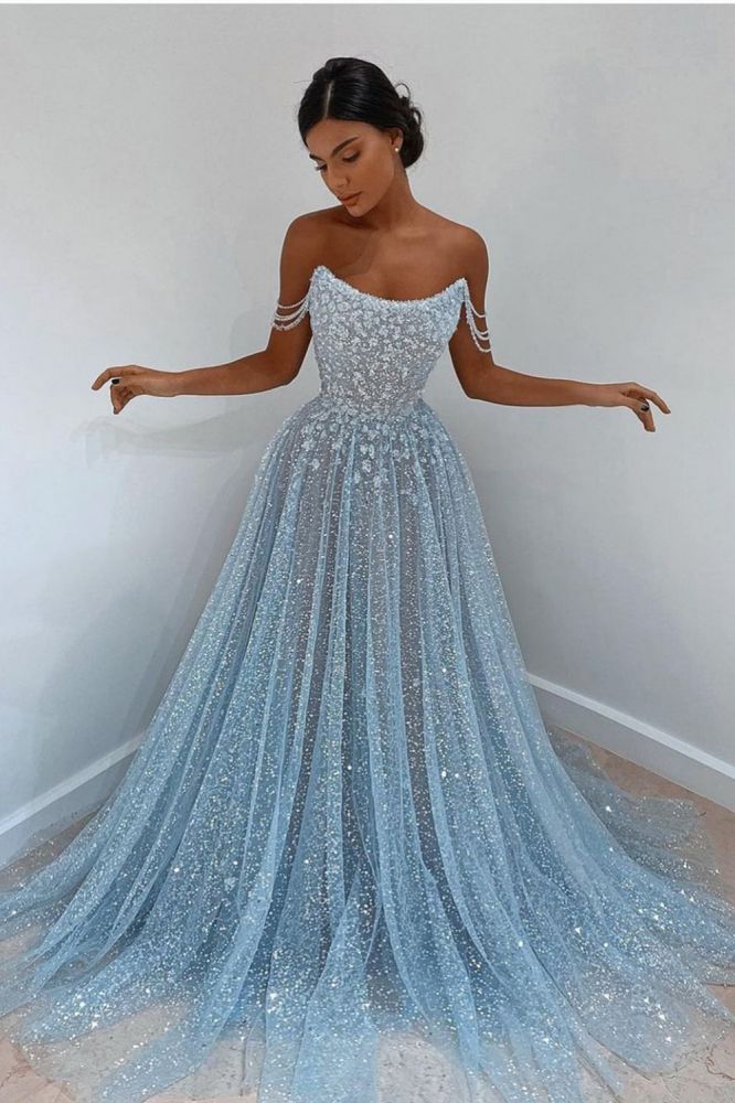 Ballbella offers Charming Sleeveless Aline Evening Party Dress Sequined Party Gowns at a good price from to Mermaid Floor-length hem. Gorgeous yet affordable Sleeveless Prom Dresses.