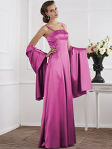 Charming Spaghetti Straps Sleeveless Beading Long Mother of the Bride Dresses-Ballbella
