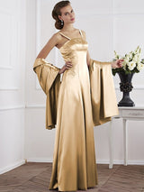Charming Spaghetti Straps Sleeveless Beading Long Mother of the Bride Dresses-Ballbella
