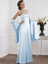 Charming Spaghetti Straps Sleeveless Beading Long Mother of the Bride Dresses-Ballbella