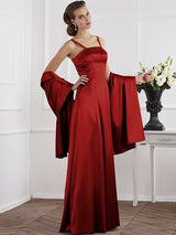 Charming Spaghetti Straps Sleeveless Beading Long Mother of the Bride Dresses-Ballbella