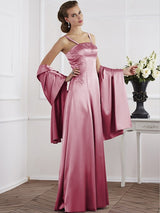 Charming Spaghetti Straps Sleeveless Beading Long Mother of the Bride Dresses-Ballbella
