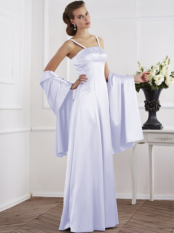 Charming Spaghetti Straps Sleeveless Beading Long Mother of the Bride Dresses-Ballbella