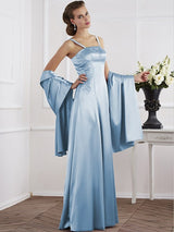 Charming Spaghetti Straps Sleeveless Beading Long Mother of the Bride Dresses-Ballbella