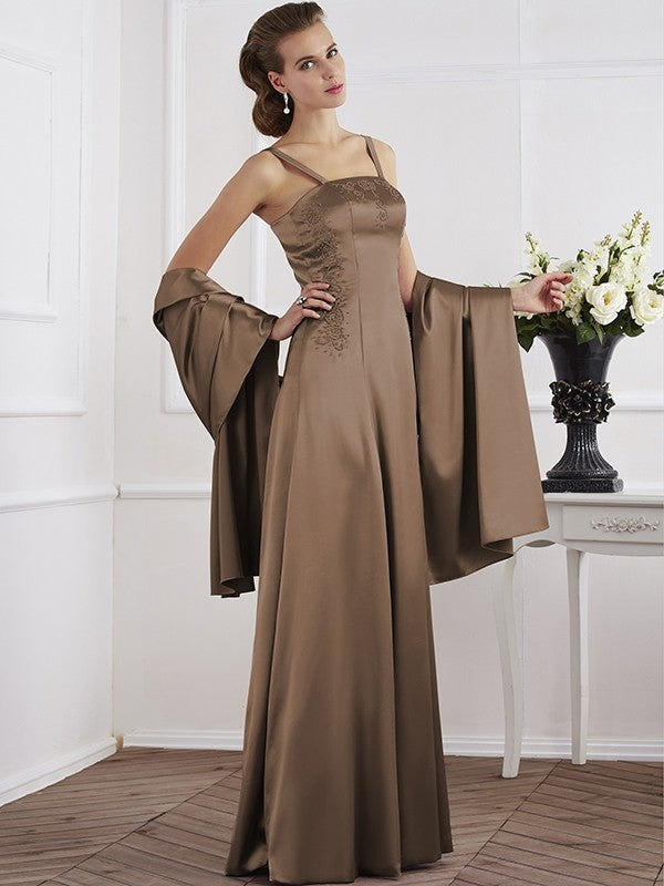 Charming Spaghetti Straps Sleeveless Beading Long Mother of the Bride Dresses-Ballbella