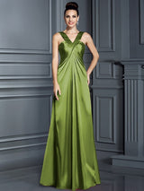 Charming Straps Sleeveless Long Bridesmaid Dresses-Ballbella