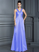 Charming Straps Sleeveless Long Bridesmaid Dresses-Ballbella