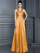 Charming Straps Sleeveless Long Bridesmaid Dresses-Ballbella