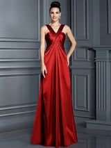 Charming Straps Sleeveless Long Bridesmaid Dresses-Ballbella