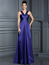 Charming Straps Sleeveless Long Bridesmaid Dresses-Ballbella