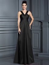 Charming Straps Sleeveless Long Bridesmaid Dresses-Ballbella