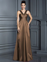 Charming Straps Sleeveless Long Bridesmaid Dresses-Ballbella