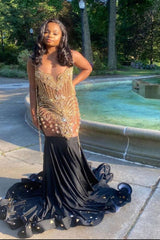 Looking for Prom Dresses in Satin,  Mermaid style,  and Gorgeous Beading, Crystal,  work? Ballbella has all covered on this elegant Chic Beading Mermaid Evening Gowns.