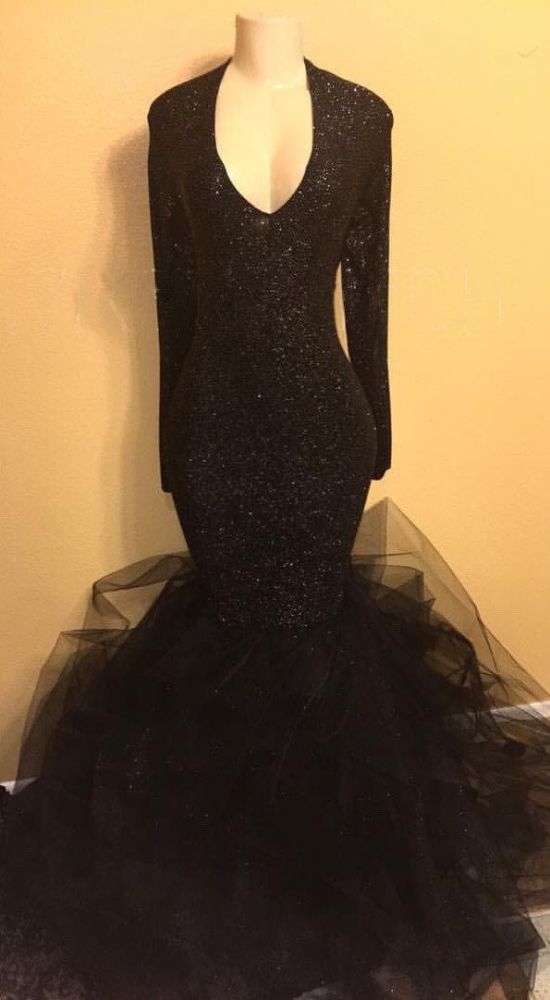 Customizing this Chic black sequins prom dress,  ruffles evening dress on Ballbella. We offer extra coupons,  make Prom Dresses, Real Model Series in cheap and affordable price. We provide worldwide shipping and will make the dress perfect for everyone.