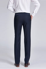 Chic Blue Dots Shawl Lapel Wedding Tuxedos Dark Navy Wedding Suits for Men-Ballbella