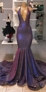 Ballbella has a great collection of Chic Deep V-Neck Sleeveless Prom Dresses New Arrival Halter Memaiad Sequins Evening Gowns at an affordable price. Welcome to buy high quality Real Model Series from Ballbella.
