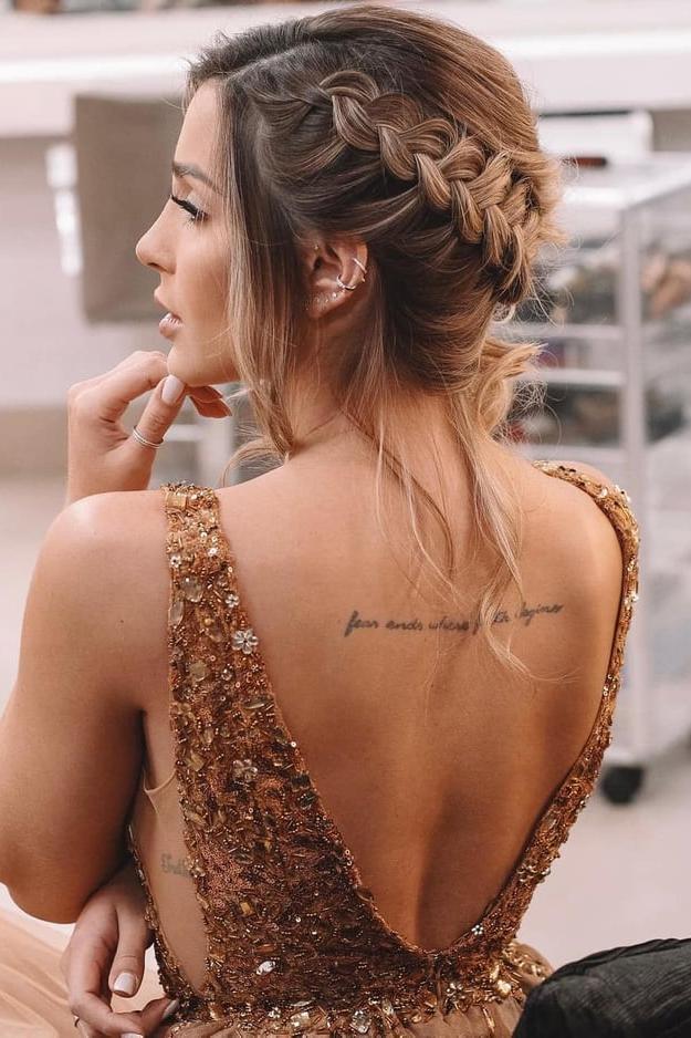 Chic Front Slit Deep V-neck Prom Party Gowns| Sleeveless Beading Ruffles Long Prom Party Gowns-Ballbella