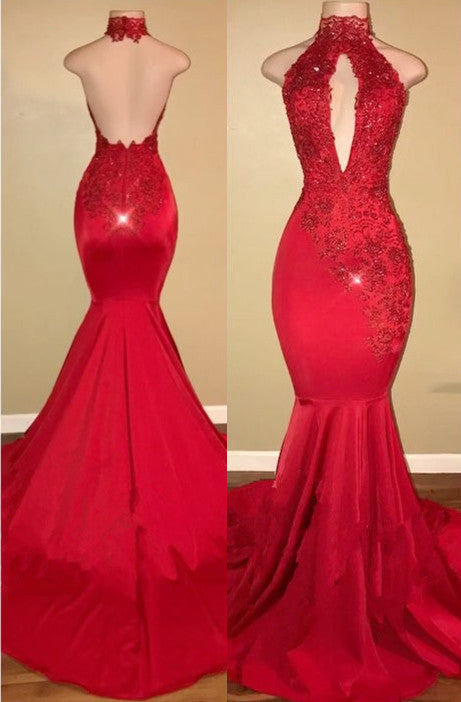 Customizing this Chic Halter Mermaid Prom Party GownsLong With Lace Appliques on Ballbella. We offer extra coupons,  make Prom Dresses, Real Model Series in cheap and affordable price. We provide worldwide shipping and will make the dress perfect for everyone.