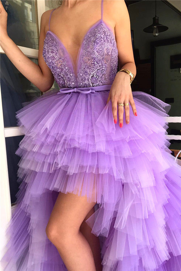 Ballbella offers a great deal of new arrival Spaghgtti Straps Appliques Prom Party Gowns on sale,  you can find the cheap hi-lo prom dresses here,  and we promise you the very best quality.