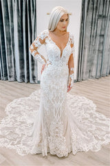 Ballbella.com supplies you Chic Lace Long Sleevess Court Train Column Wedding Dress at reasonable price. Fast delivery worldwide. 