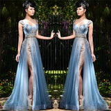 Customizing this New Arrival Chic slit long evening dresses cheap On Sale on Ballbella.com. We offer extra coupons,  make dresses in cheap and affordable price. We provide worldwide shipping and will make the dress perfect for everyone.