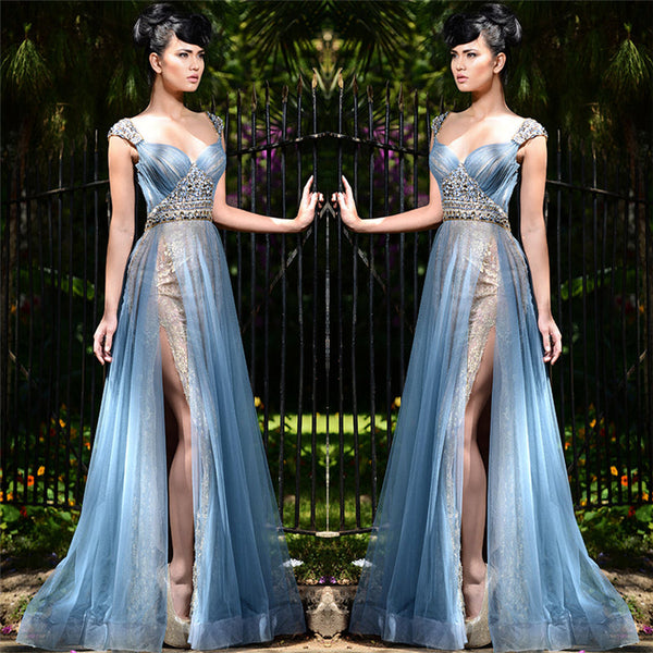 Customizing this New Arrival Chic slit long evening dresses cheap On Sale on Ballbella.com. We offer extra coupons,  make dresses in cheap and affordable price. We provide worldwide shipping and will make the dress perfect for everyone.