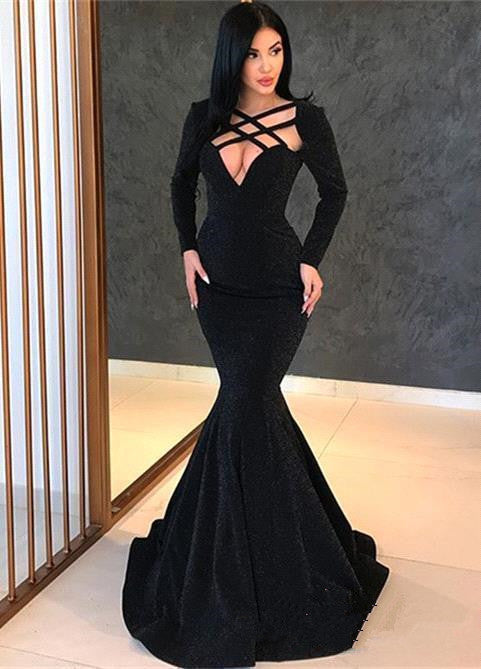 This beautiful Chic Long Sleevess Mermaid Sweep Train Prom Party Gownswill make your guests say wow. The bodice is thoughtfully lined,  and the skirt with to provide the airy,  flatter look.