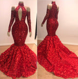Looking for a graceful Chic Mermaid Halter Long-Sleeves Long Prom Party Gowns? Ballbella custom made you multiple affordable evening dress with all colors and sizes.