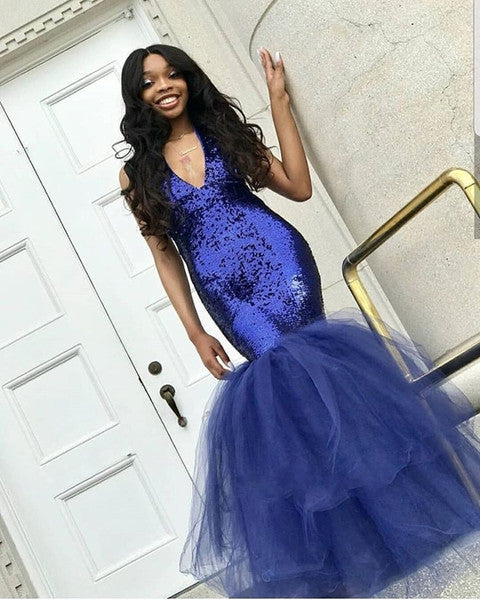 Be the prom belle in our Chic Navy Blue Mermaid Sequins Prom Dresses. Shop Cheap Chic Navy Blue Mermaid Sequins Prom Dresses Tulle Sleeveless V-Neck Evening Dresses at affordable prices.