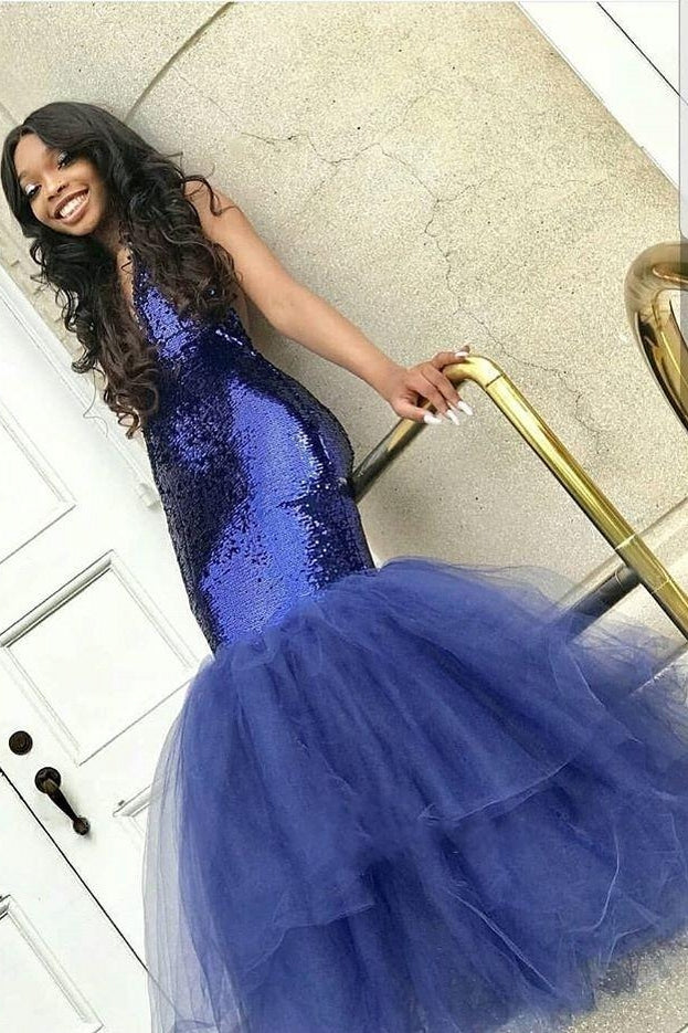 Be the prom belle in our Chic Navy Blue Mermaid Sequins Prom Dresses. Shop Cheap Chic Navy Blue Mermaid Sequins Prom Dresses Tulle Sleeveless V-Neck Evening Dresses at affordable prices.