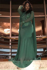 This awesome Mermaid Prom Party Gown will make you become the party queen. The Jewel bodice is fully lined,  and the Floor-length skirt with Appliques to provide the flatter look of Stretch Satin.
