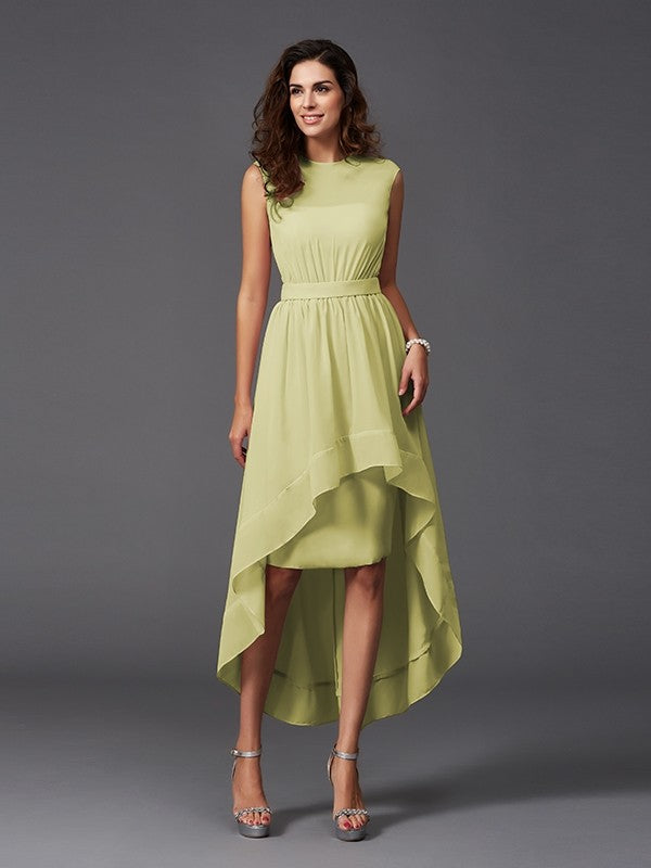 high waist bridesmaid dress Chic Sash/Ribbon/Belt Sleeveless Low Chiffon Dresses Type of order:Ready to Ship coastal ceremonies STYLE:POLO Camilla and Marc –