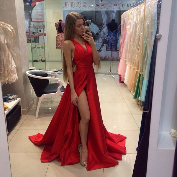 Ballbella custom made this red long prom dress,  cheap long evening dress in high quality at factory price,  offer extra discount and make you the most beautiful one in the party.