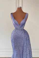 Chic Sleeveless Mermaid Prom Dresses-Ballbella