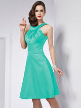 Chic Sleeveless Pleats Short Bridesmaid Dresses-Ballbella
