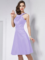 Chic Sleeveless Pleats Short Bridesmaid Dresses-Ballbella