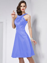 Chic Sleeveless Pleats Short Bridesmaid Dresses-Ballbella