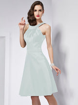 Chic Sleeveless Pleats Short Bridesmaid Dresses-Ballbella
