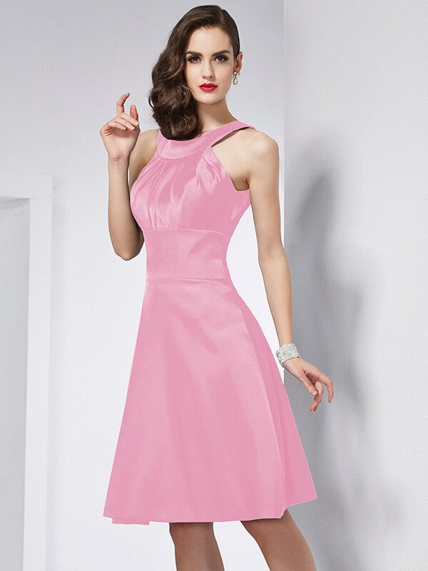 Chic Sleeveless Pleats Short Bridesmaid Dresses-Ballbella