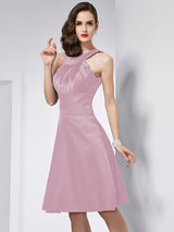 Chic Sleeveless Pleats Short Bridesmaid Dresses-Ballbella