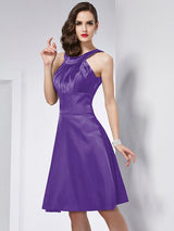 Chic Sleeveless Pleats Short Bridesmaid Dresses-Ballbella