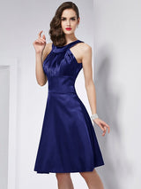 Chic Sleeveless Pleats Short Bridesmaid Dresses-Ballbella